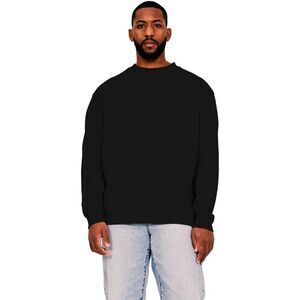 Casual Classics Mens Ringspun Cotton Extended Neckline Oversized Sweatshirt / Bl